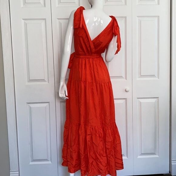 New J.CREW Shoulder-tie silk maxi dress - Picture 5 of 12